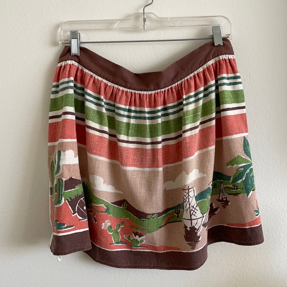 Vintage Pioneer Themed Waist Apron